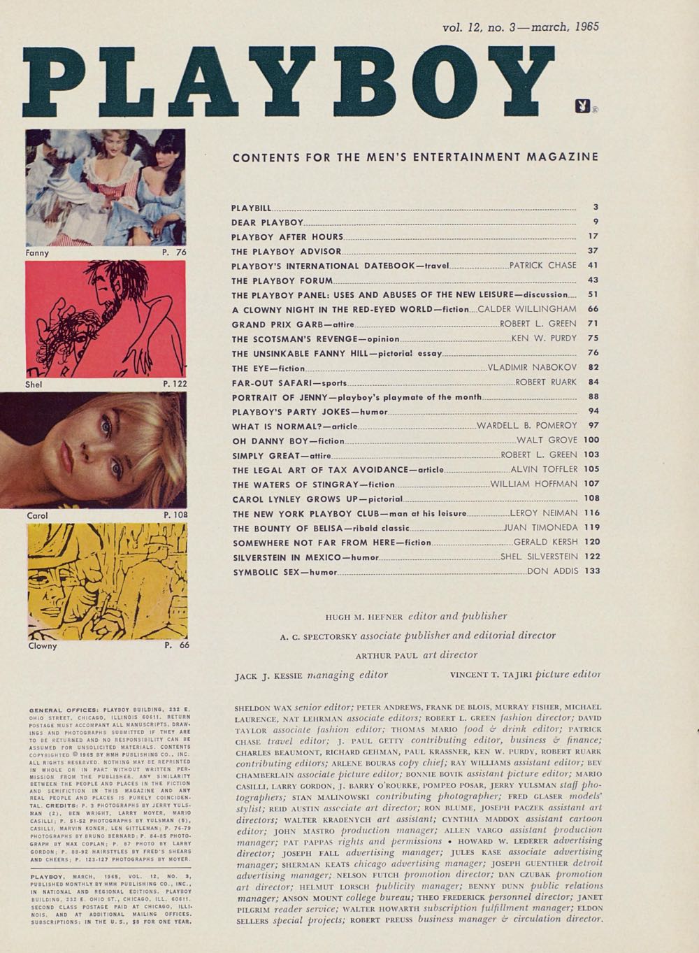 PB1203 Playboy March 1965  (March) magazine collectible - Main Image 2