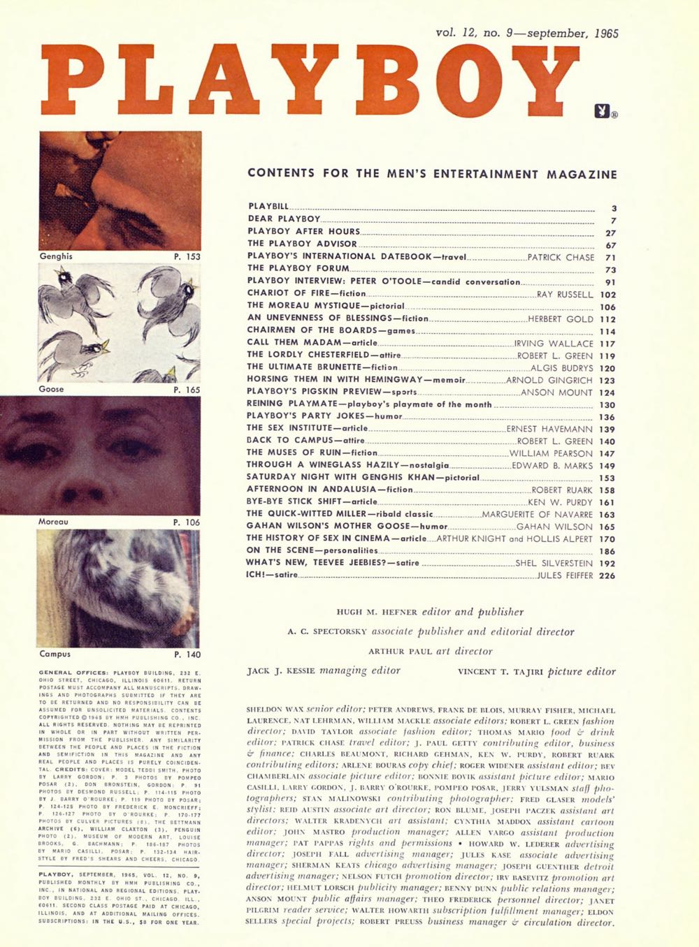 PB1209 Playboy September 1965  (September) magazine collectible - Main Image 2