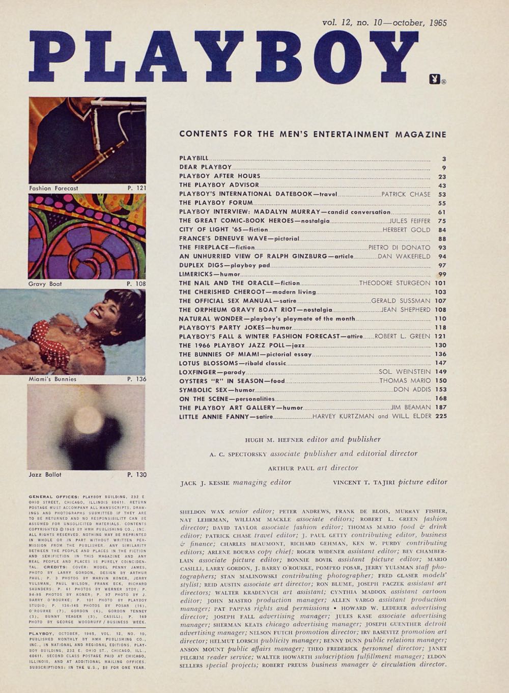 PB1210 Playboy October 1965  (October) magazine collectible - Main Image 2