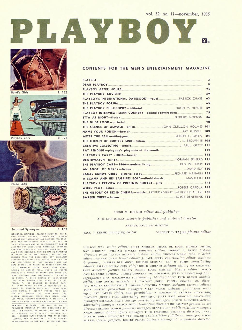 Playboy: November 1965  (November) magazine collectible - Main Image 2