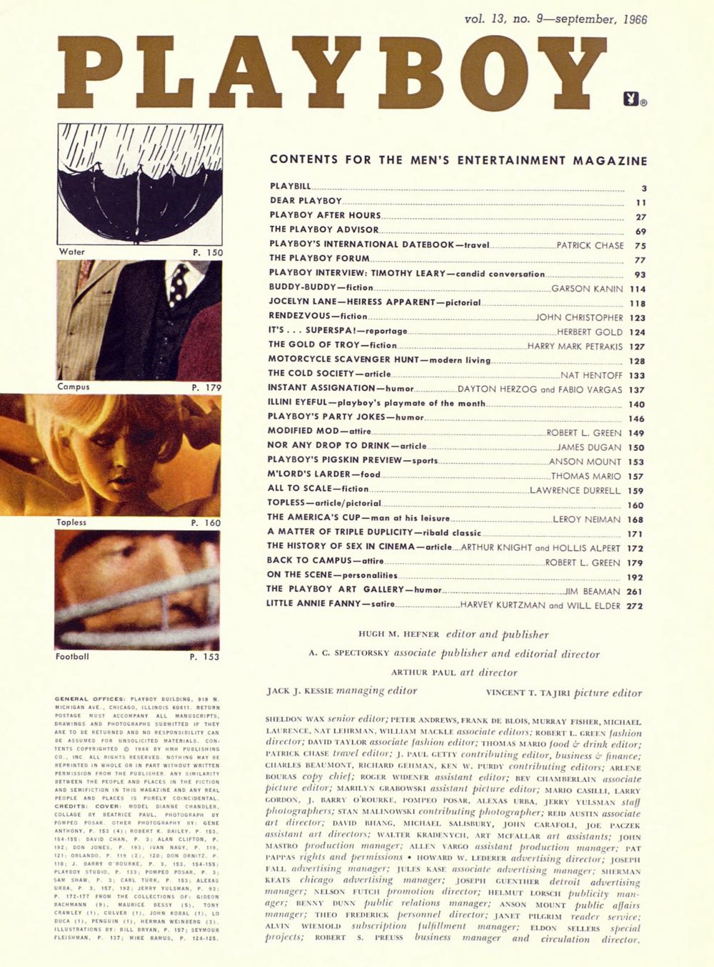 PB1309 Playboy September 1966  (September) magazine collectible - Main Image 2