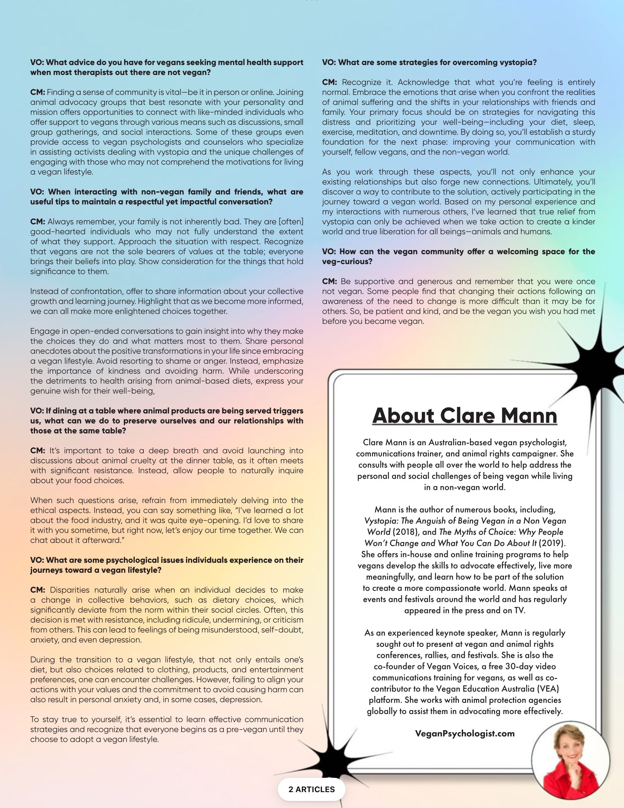 VegOut Magazine Winter 2024 - Wellness Issue  (January) magazine collectible - Main Image 2