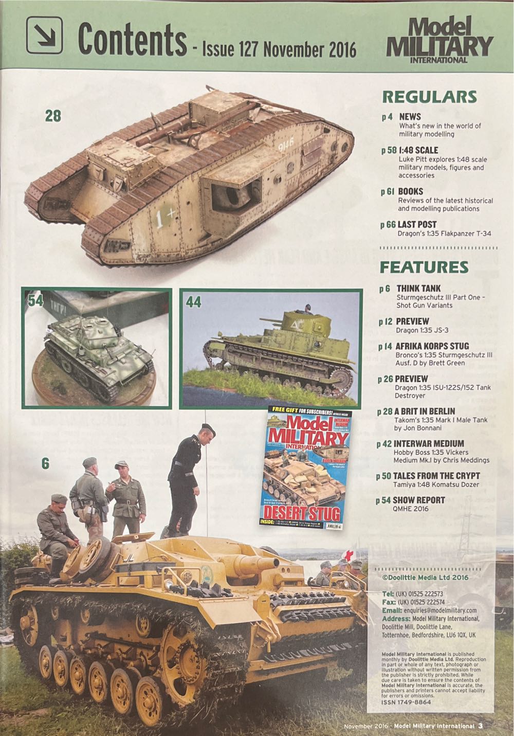 Model Military International Issue 127  (November) magazine collectible [Barcode 977174988604027] - Main Image 2