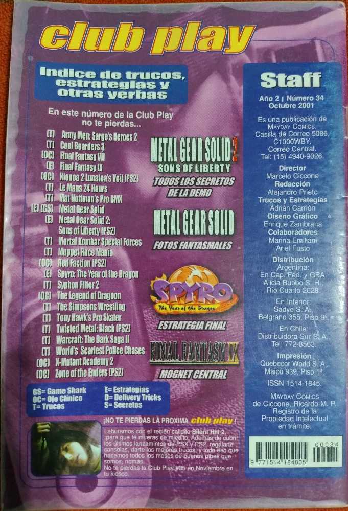 Club Playstation Año 3 # 34  (octubre) magazine collectible - Main Image 4
