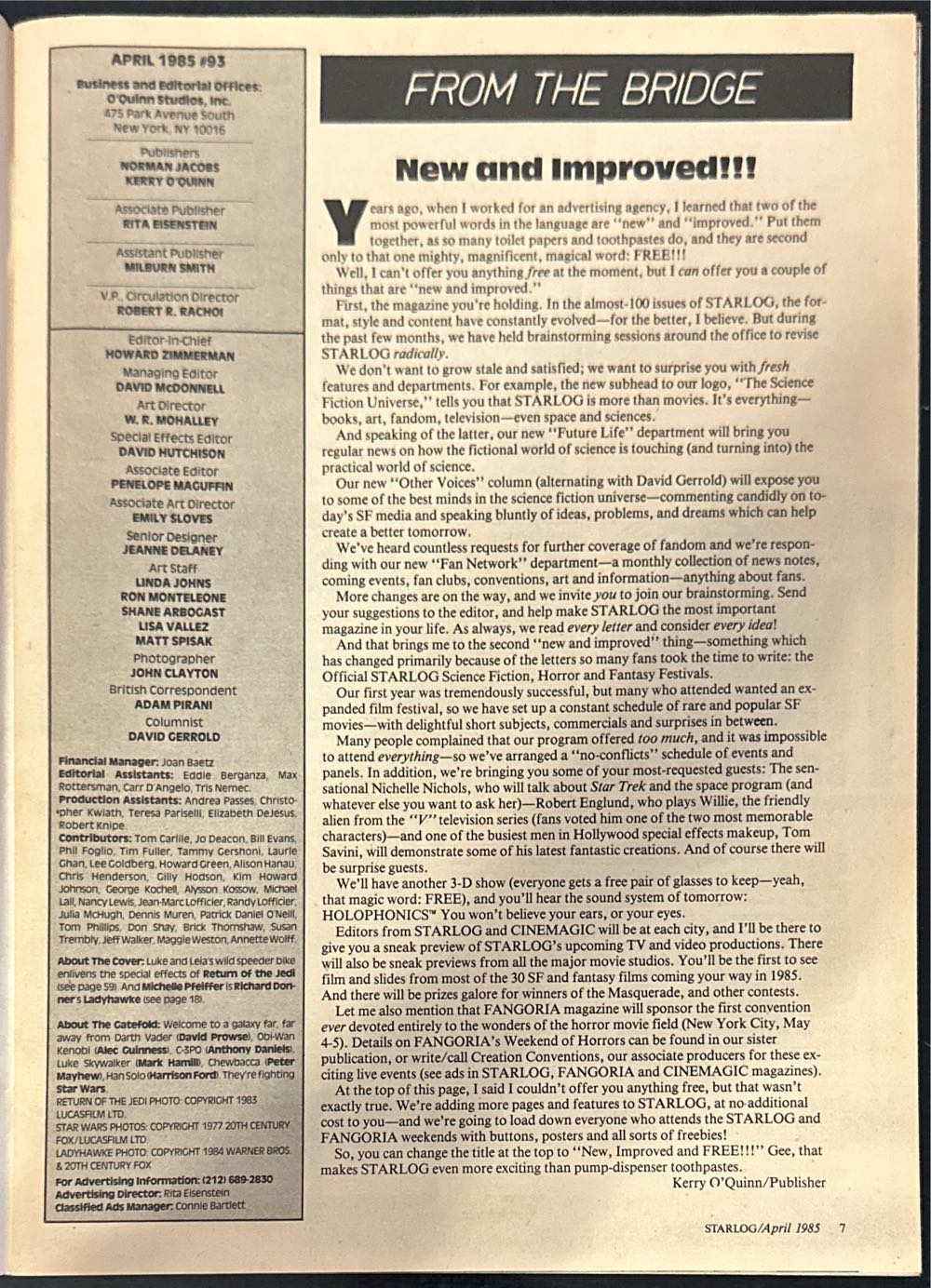 Starlog  (April) magazine collectible [Barcode 07189649112804] - Main Image 3