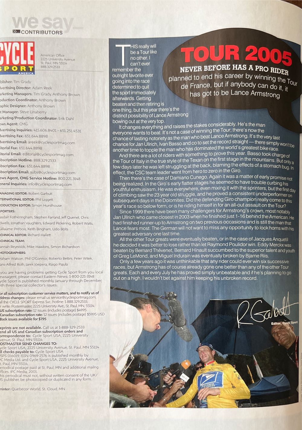 Cycle Sport America  (July) magazine collectible [Barcode 07336164647707] - Main Image 3