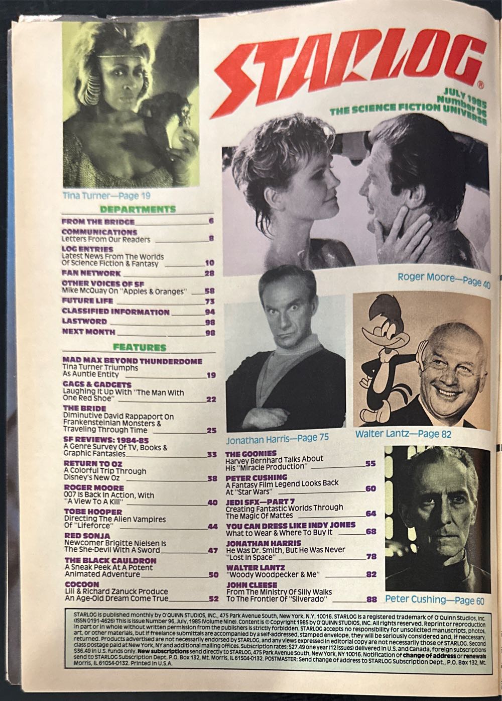 Starlog  (July) magazine collectible [Barcode 07189649112807] - Main Image 3