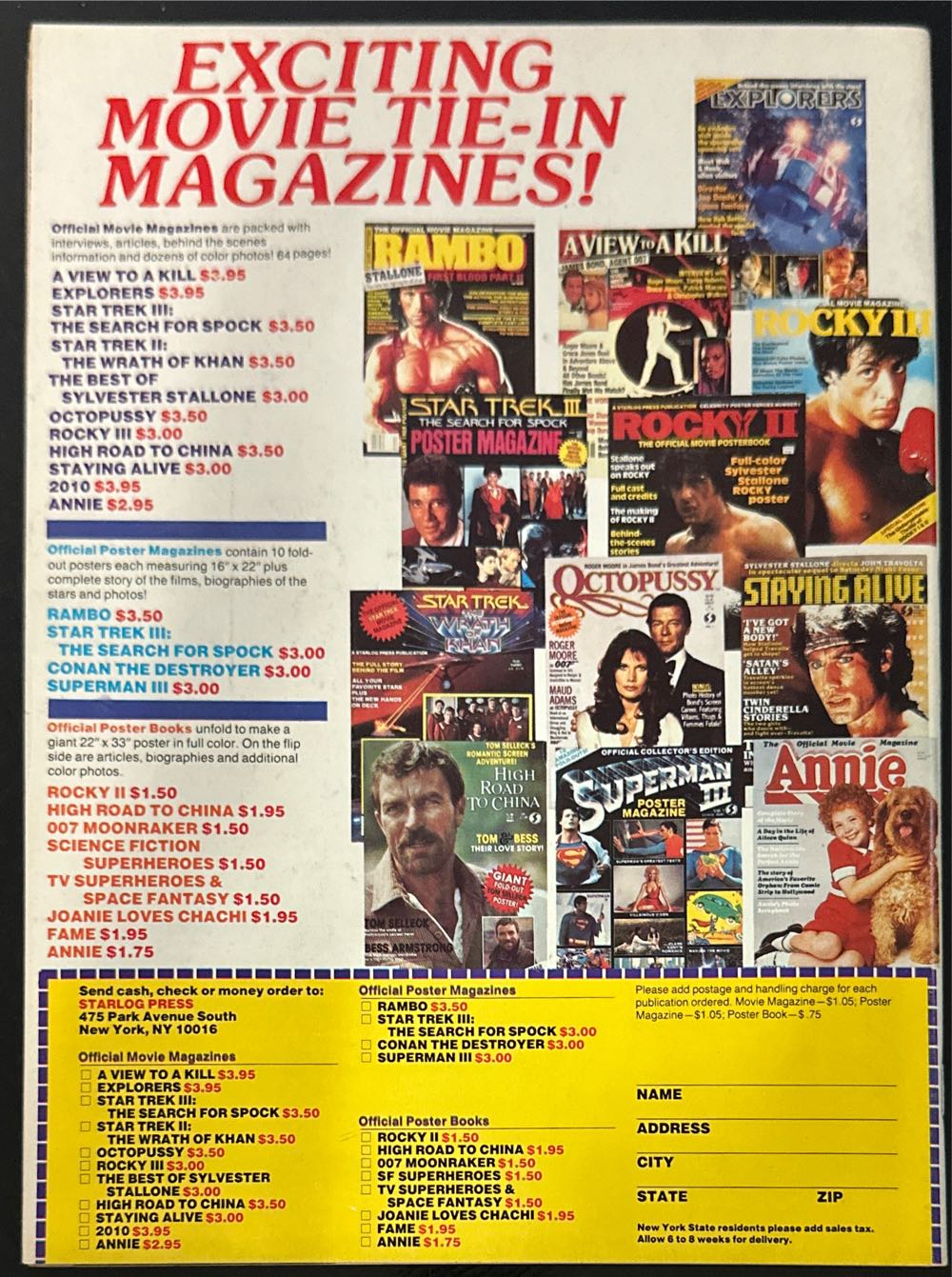 Starlog  (October) magazine collectible [Barcode 07189649112810] - Main Image 2