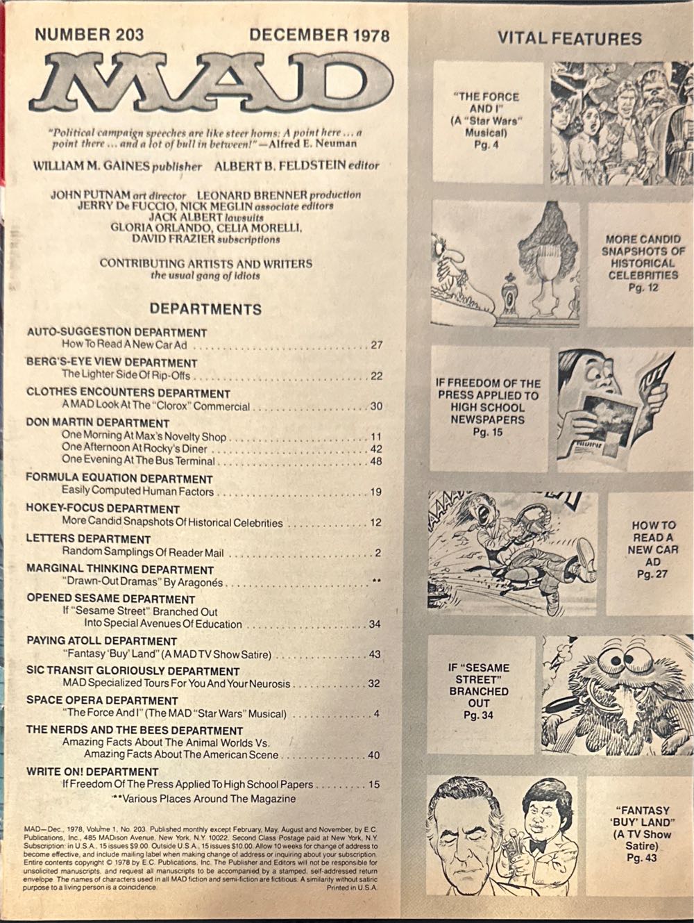 Mad Magazine  (December) magazine collectible [Barcode 07098933230012] - Main Image 3