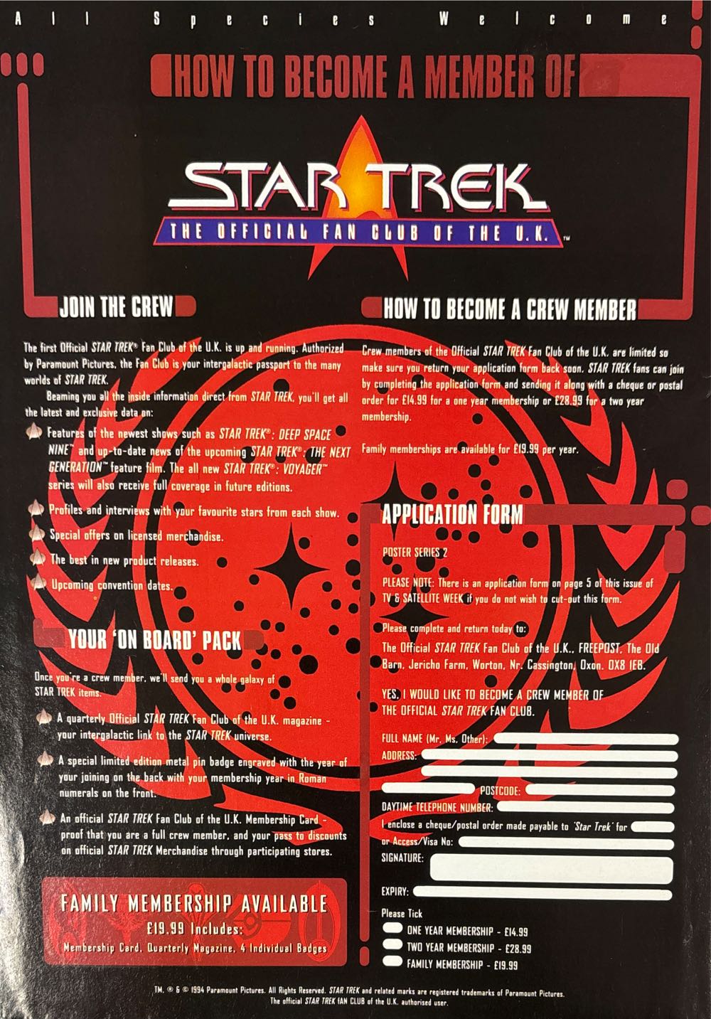 Star Trek The Official Fan Club Of The UK  (June) magazine collectible - Main Image 2