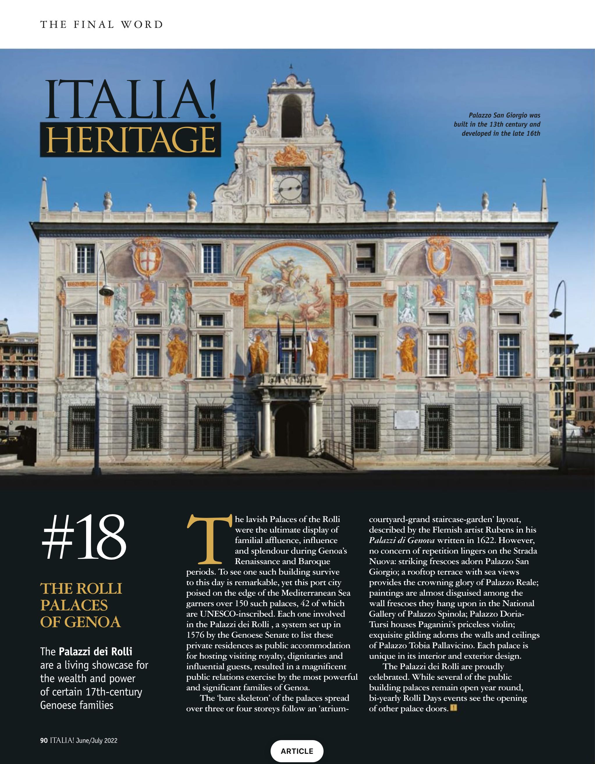 Italia Magazine  2022 June-July  (June) magazine collectible - Main Image 2