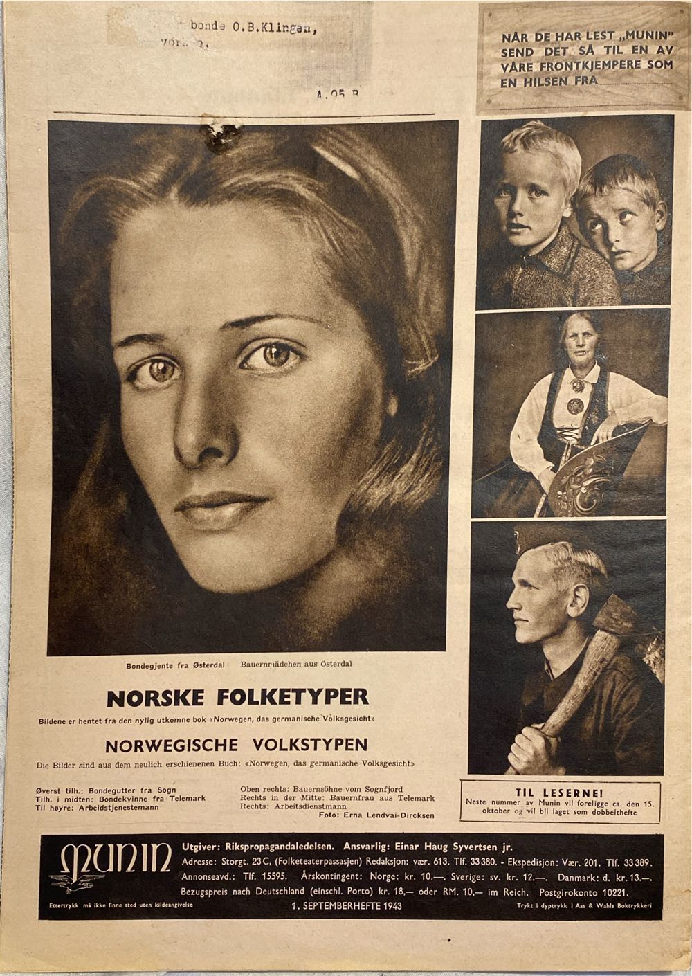 Munin (H)  (September) magazine collectible - Main Image 2