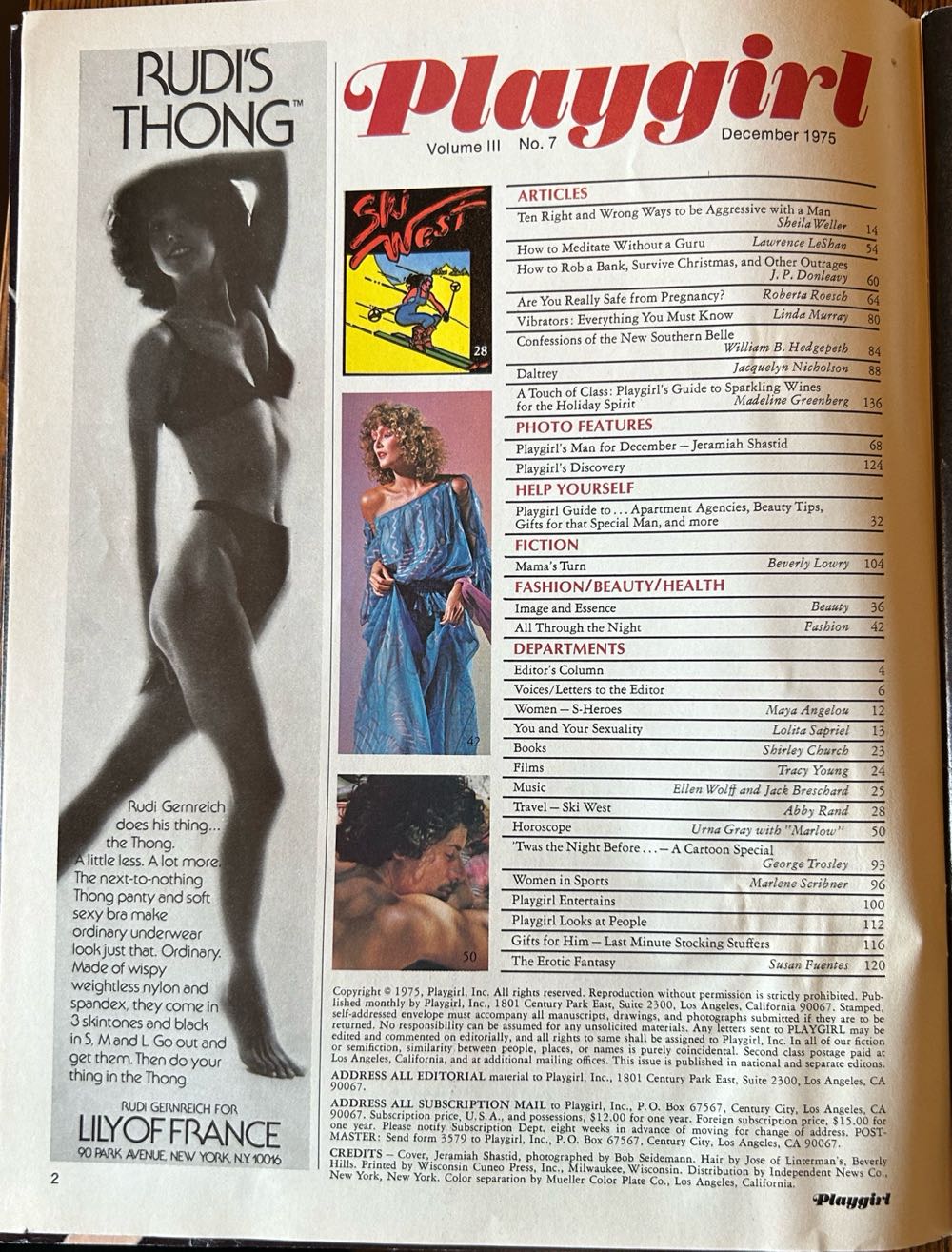 Playgirl December 1975  (December) magazine collectible - Main Image 2