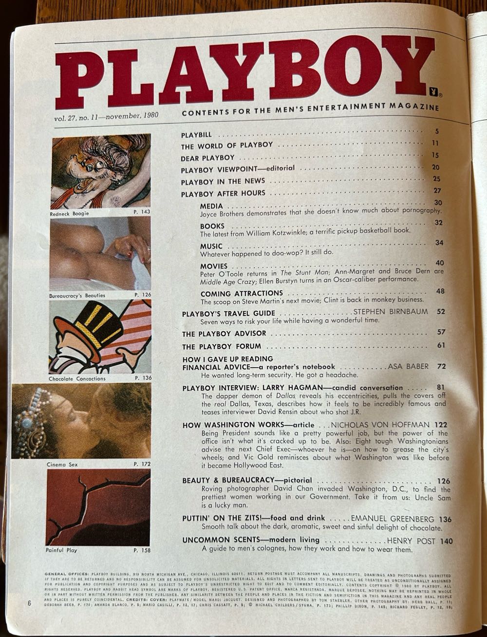 Playboy November 1980  (November) magazine collectible - Main Image 2