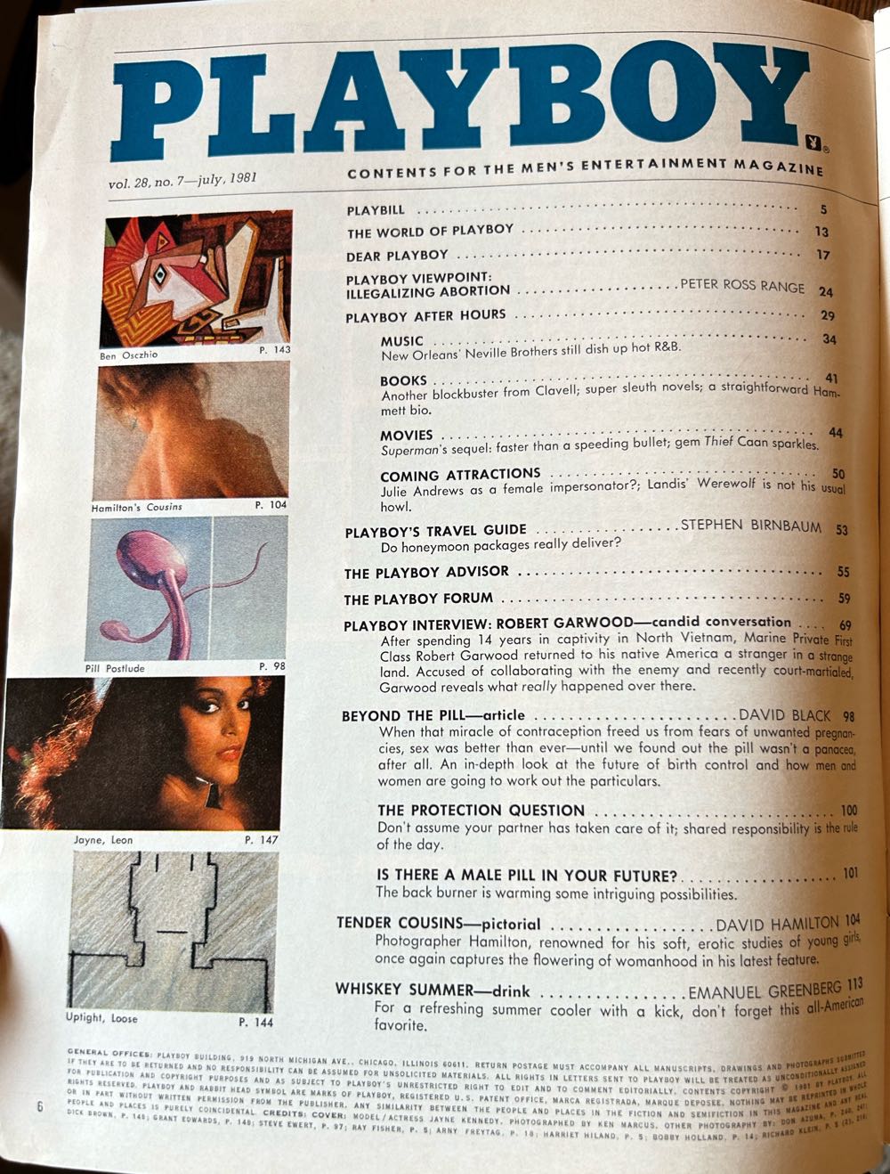 Playboy July 1981  (July) magazine collectible - Main Image 2