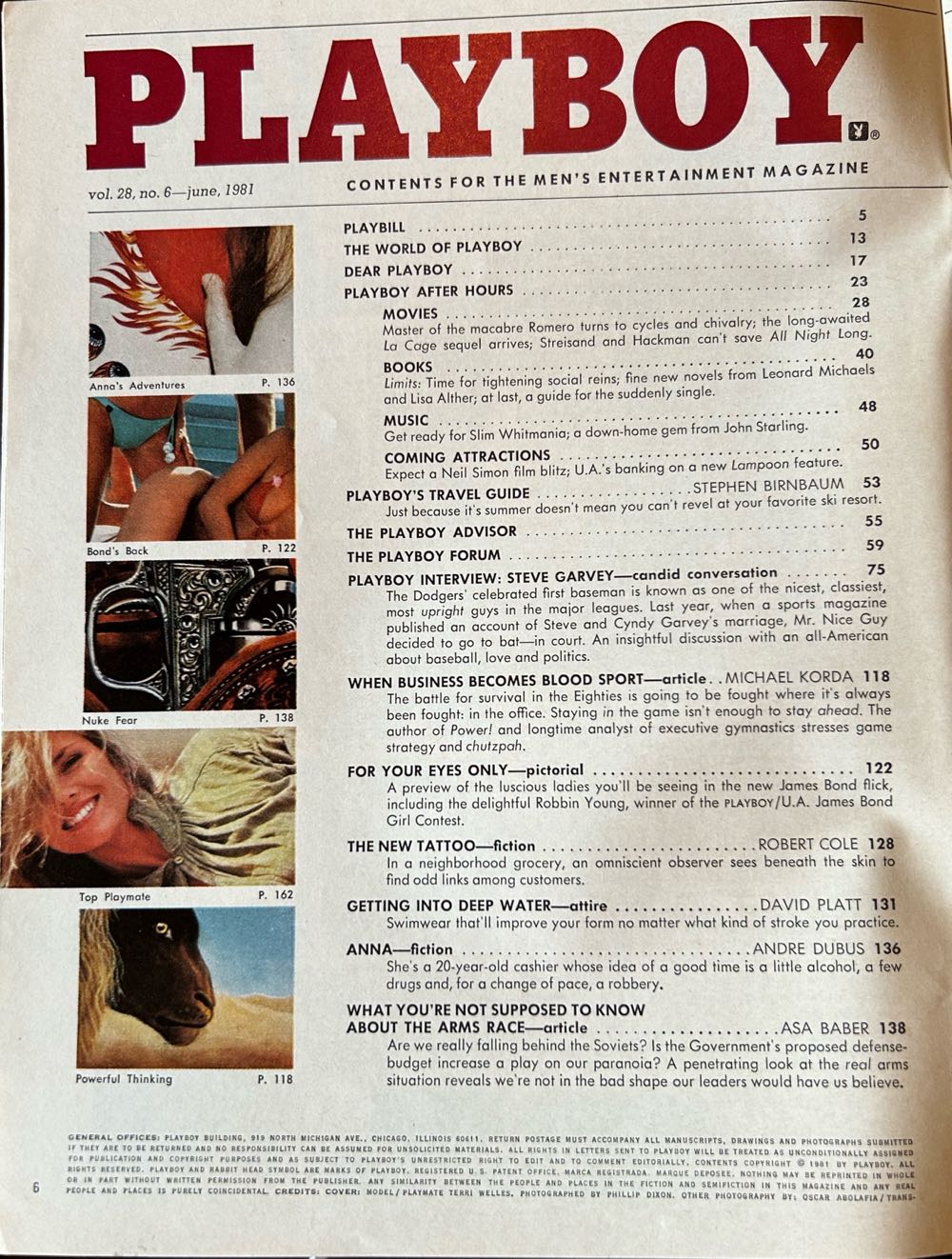 Playboy June 1981  (June) magazine collectible - Main Image 2