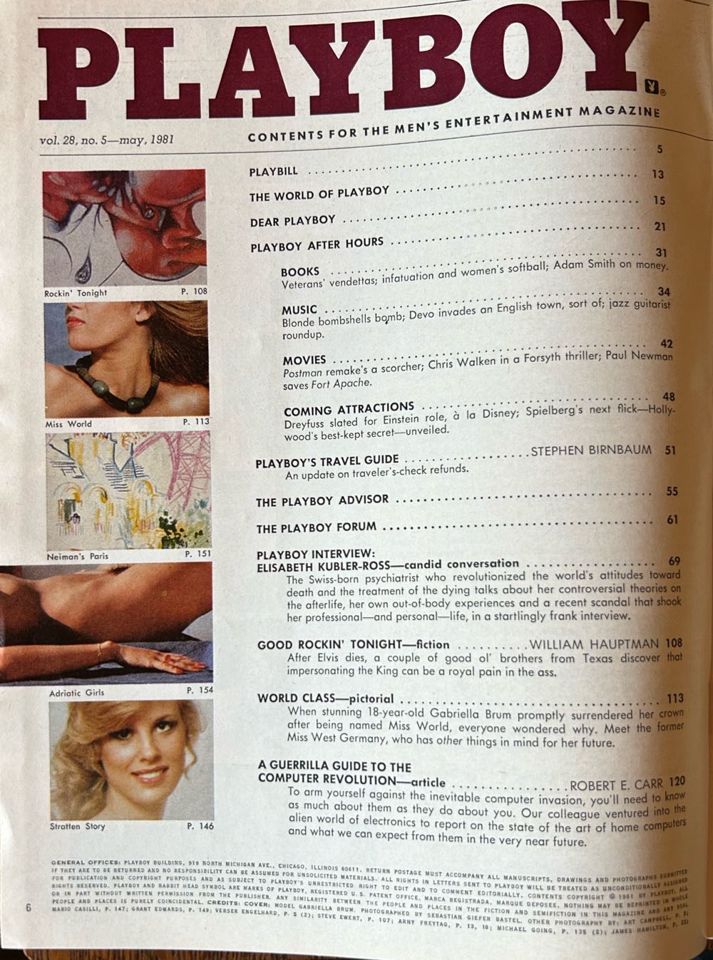 Playboy May 1981  (May) magazine collectible - Main Image 2