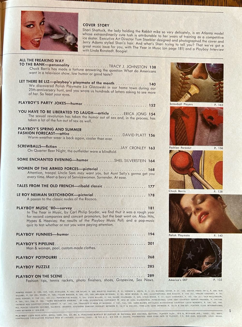 Playboy April 1980  (April) magazine collectible - Main Image 3