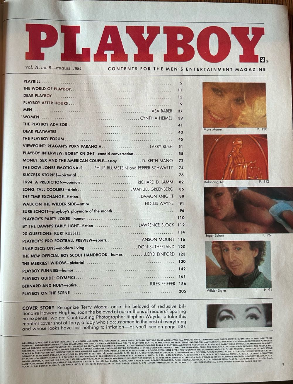 Playboy August 1984  (August) magazine collectible - Main Image 2