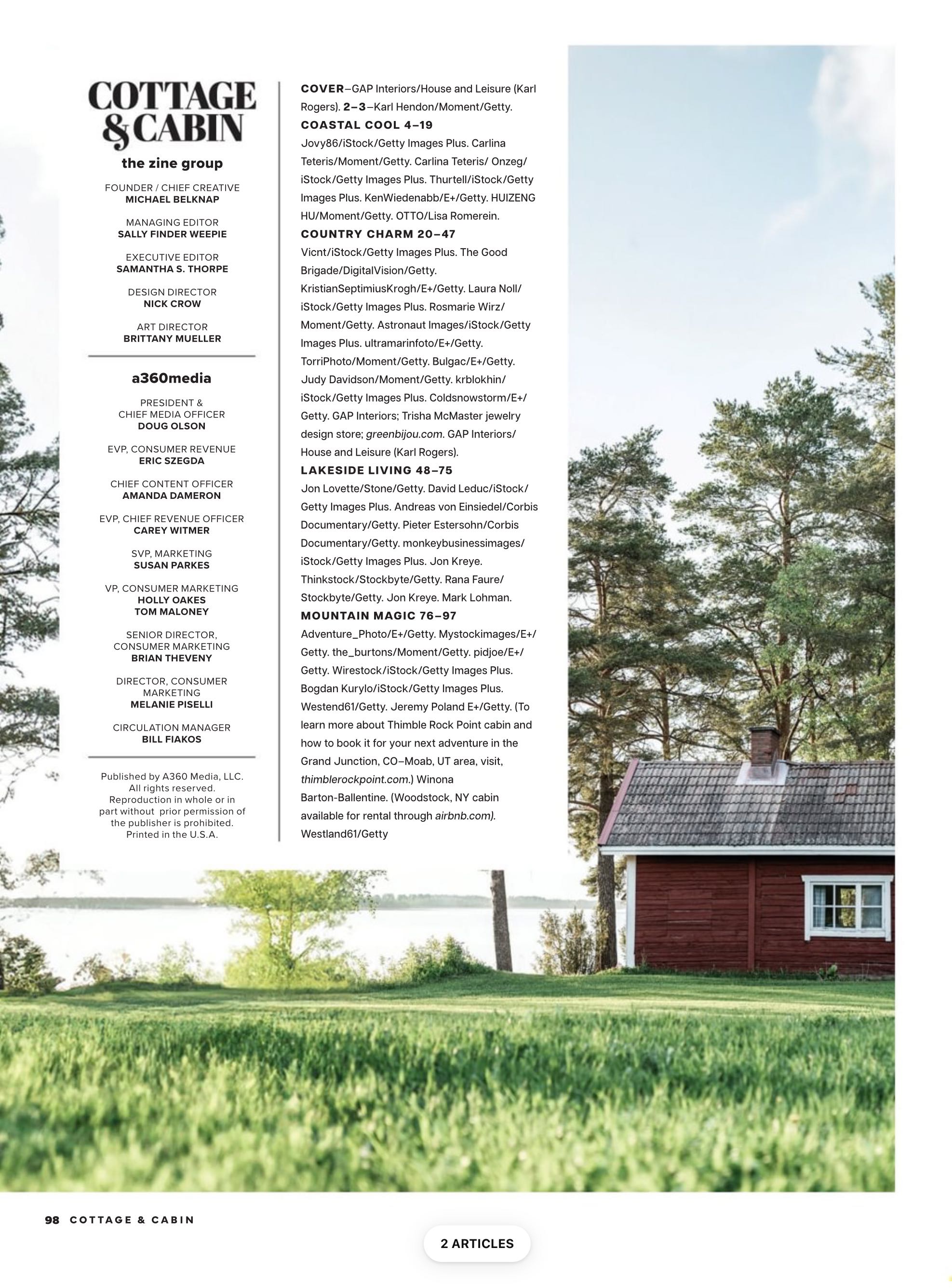 Cottage & Cabin  2024 January  (January) magazine collectible - Main Image 2