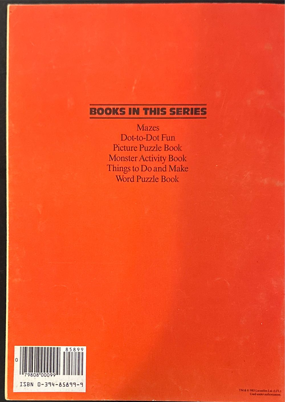 Return of the Jedi Activity Book  magazine collectible [Barcode 07980800099485899] - Main Image 2