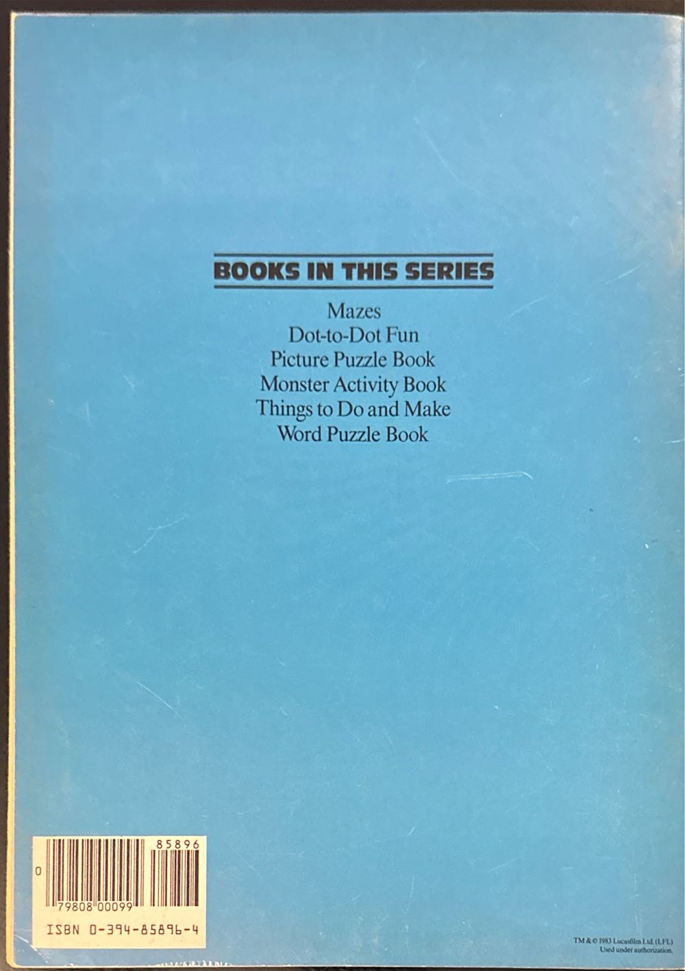 Return of the Jedi Activity Book  magazine collectible [Barcode 07980800099485896] - Main Image 2