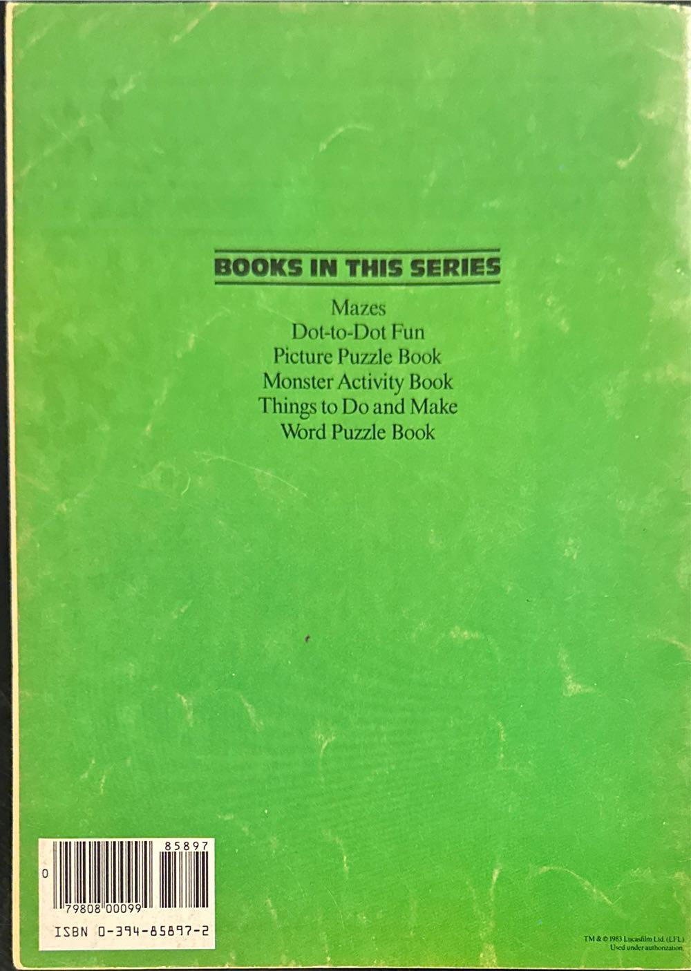 Return of the Jedi Activity Book  magazine collectible [Barcode 07980800099485897] - Main Image 2