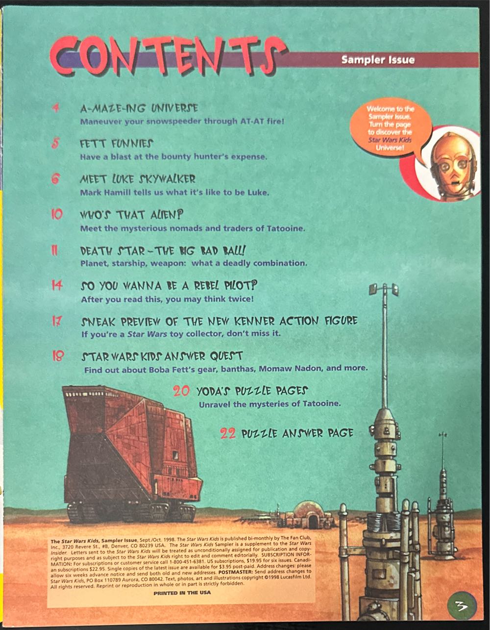 Star Wars Kids (1998)  (September) magazine collectible [Barcode 123456789128] - Main Image 3