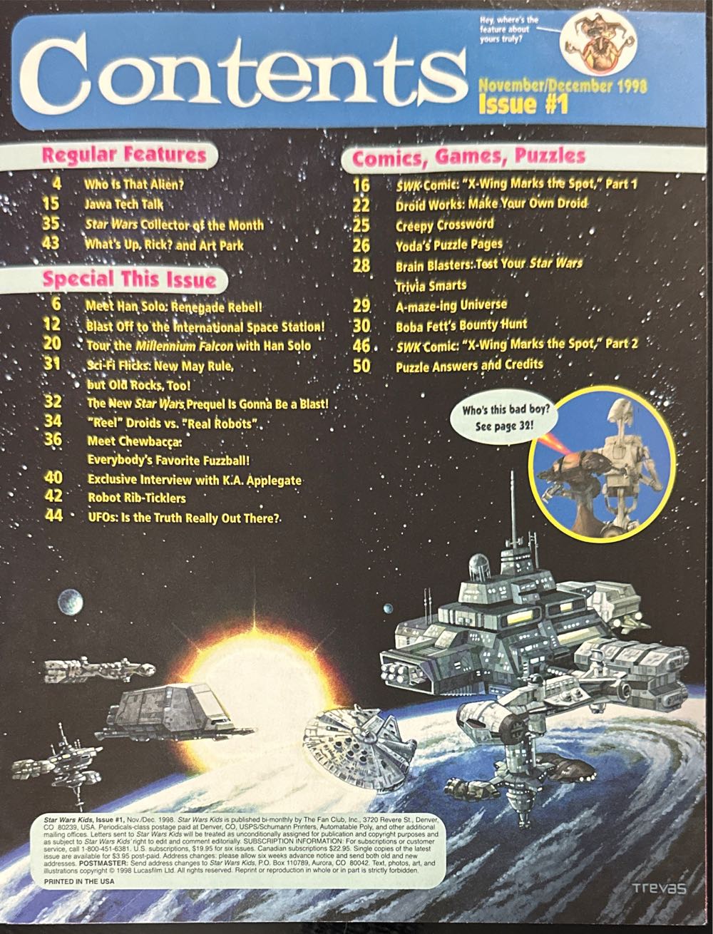 Star Wars Kids (1998)  (November) magazine collectible [Barcode 056698937142] - Main Image 3