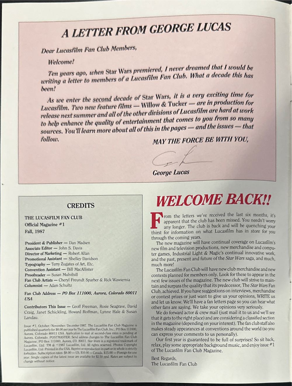The LucasFilm Fan Club Magazine  (October) magazine collectible - Main Image 3