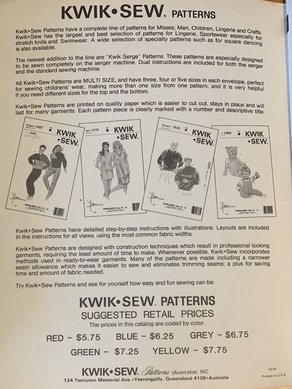 Home Catalog 1990 Cover Pattern 2125  (October) magazine collectible - Main Image 2