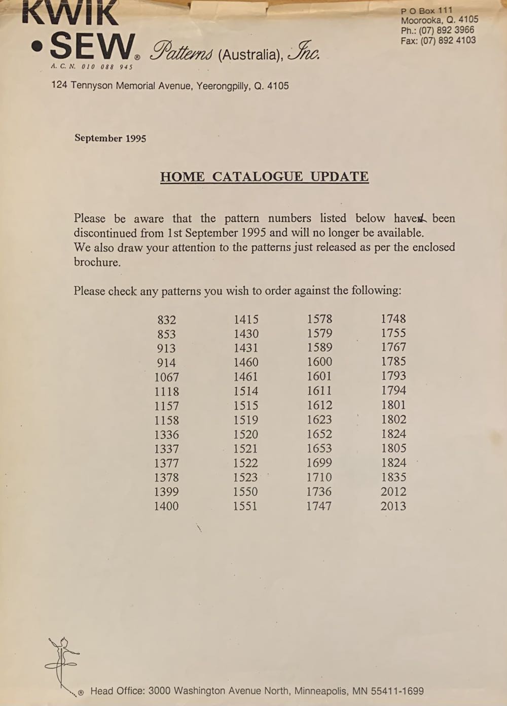 Home Catalog 1995 Cover Pattern 2399  (January) magazine collectible - Main Image 3