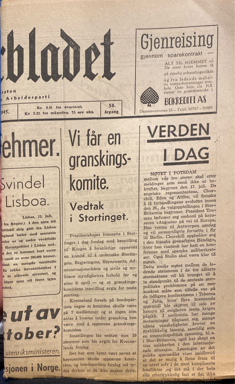 Arbeiderbladet (H)  (July) magazine collectible - Main Image 2