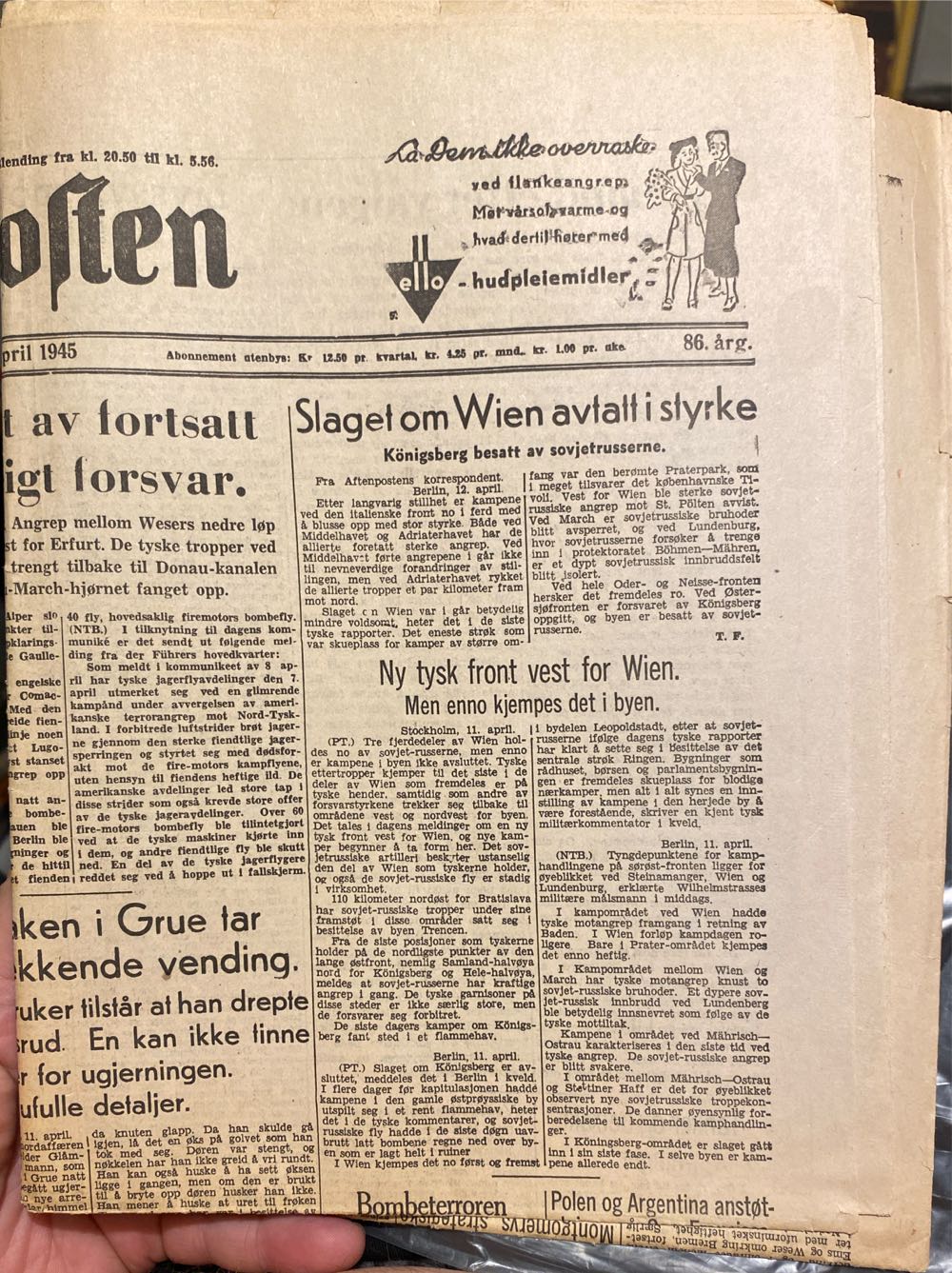 Aftenposten (H)  (April) magazine collectible - Main Image 2