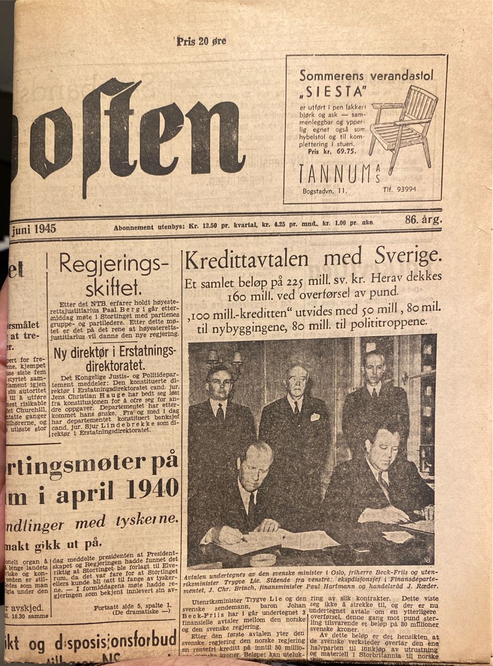 Aftenposten (H)  (June) magazine collectible - Main Image 2