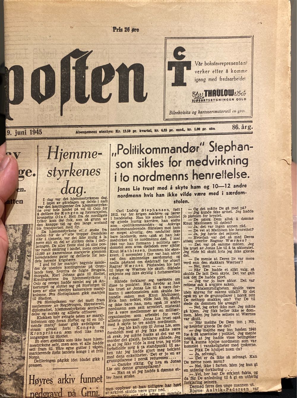 Aftenposten (H)  (June) magazine collectible - Main Image 2