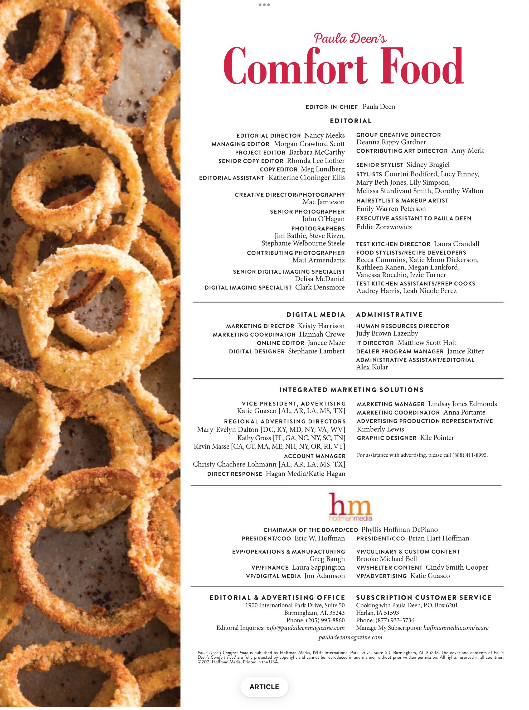 Cooking with Paula Deen  2021 November-December  (November) magazine collectible - Main Image 2