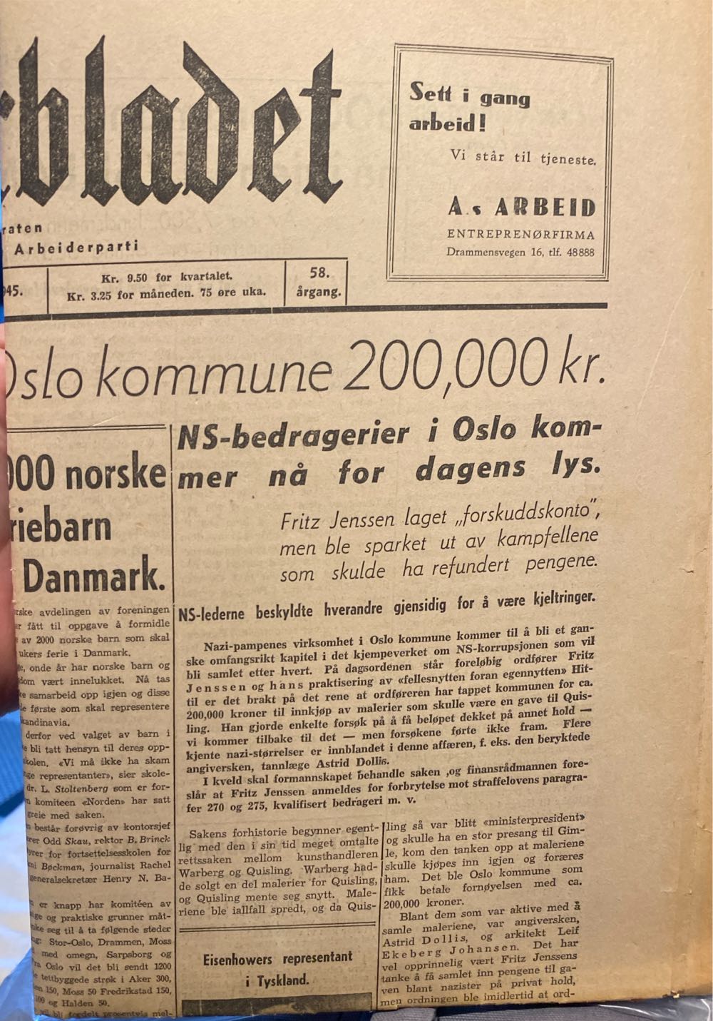 Arbeiderbladet (H)  (May) magazine collectible - Main Image 2