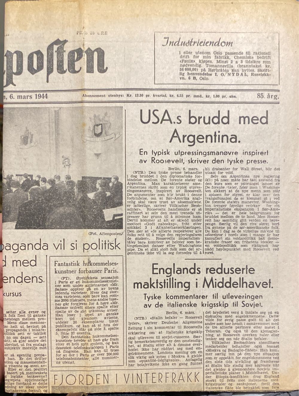 Aftenposten (H)  (March) magazine collectible - Main Image 2