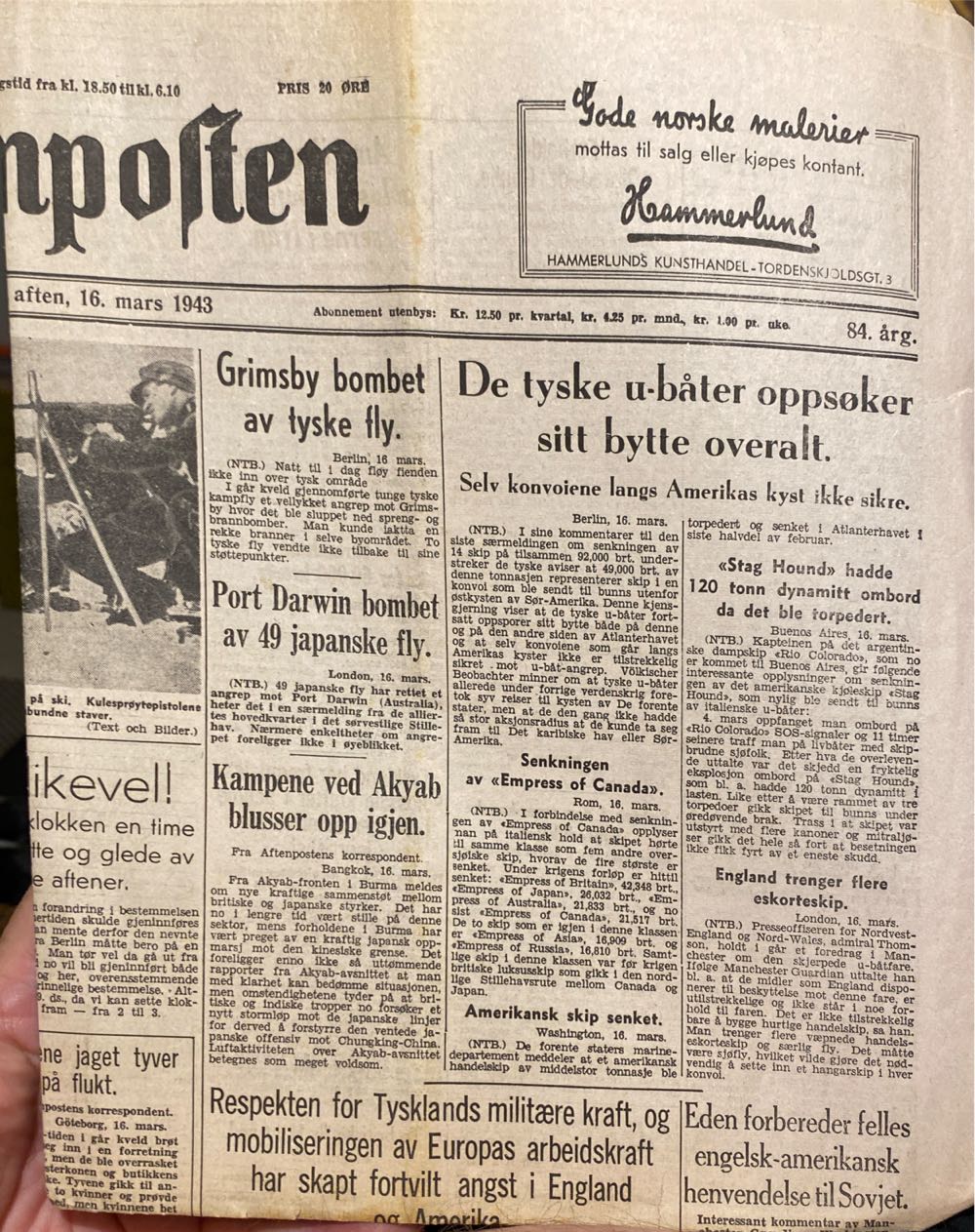 Aftenposten (H)  (March) magazine collectible - Main Image 2