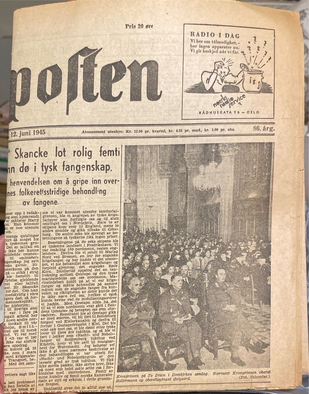 Aftenposten (H)  (June) magazine collectible - Main Image 2