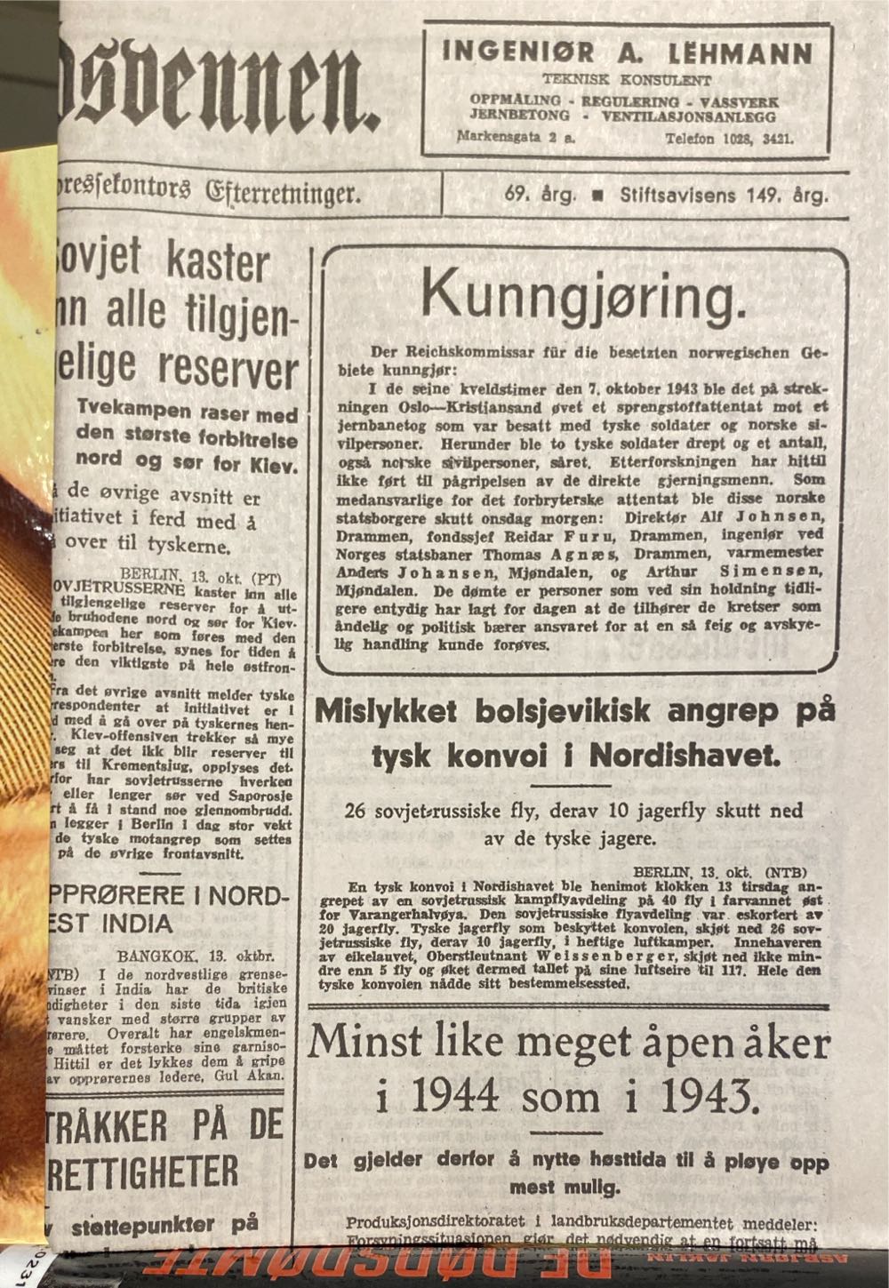 Fedrelandsvennen (H)  (October) magazine collectible - Main Image 2