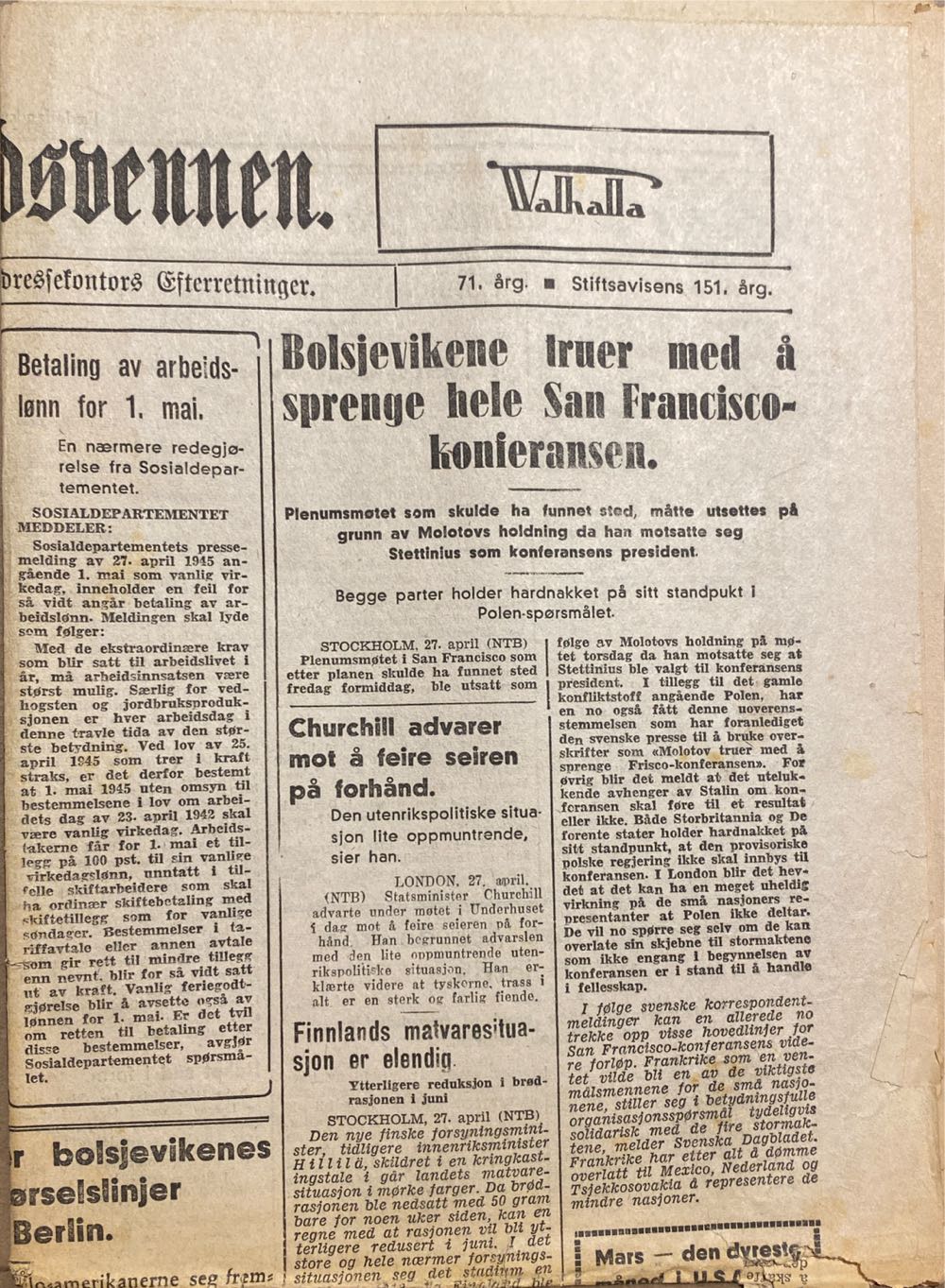 Fædrelandsvennen (H)  (April) magazine collectible - Main Image 2