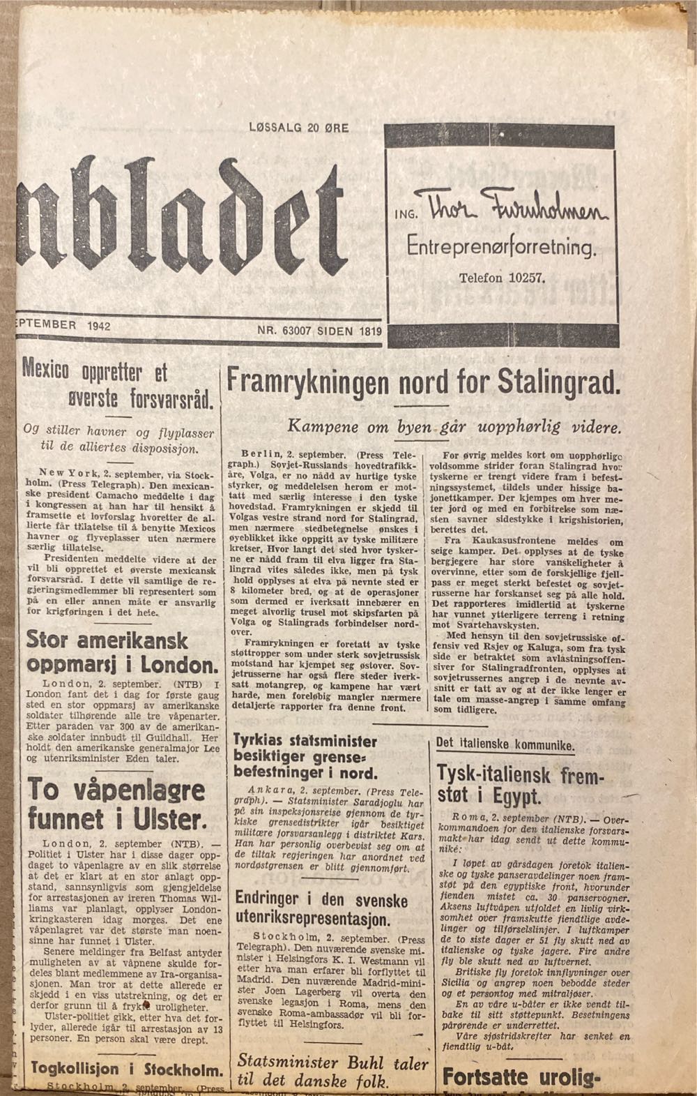 Morgenbladet (H)  (September) magazine collectible - Main Image 2