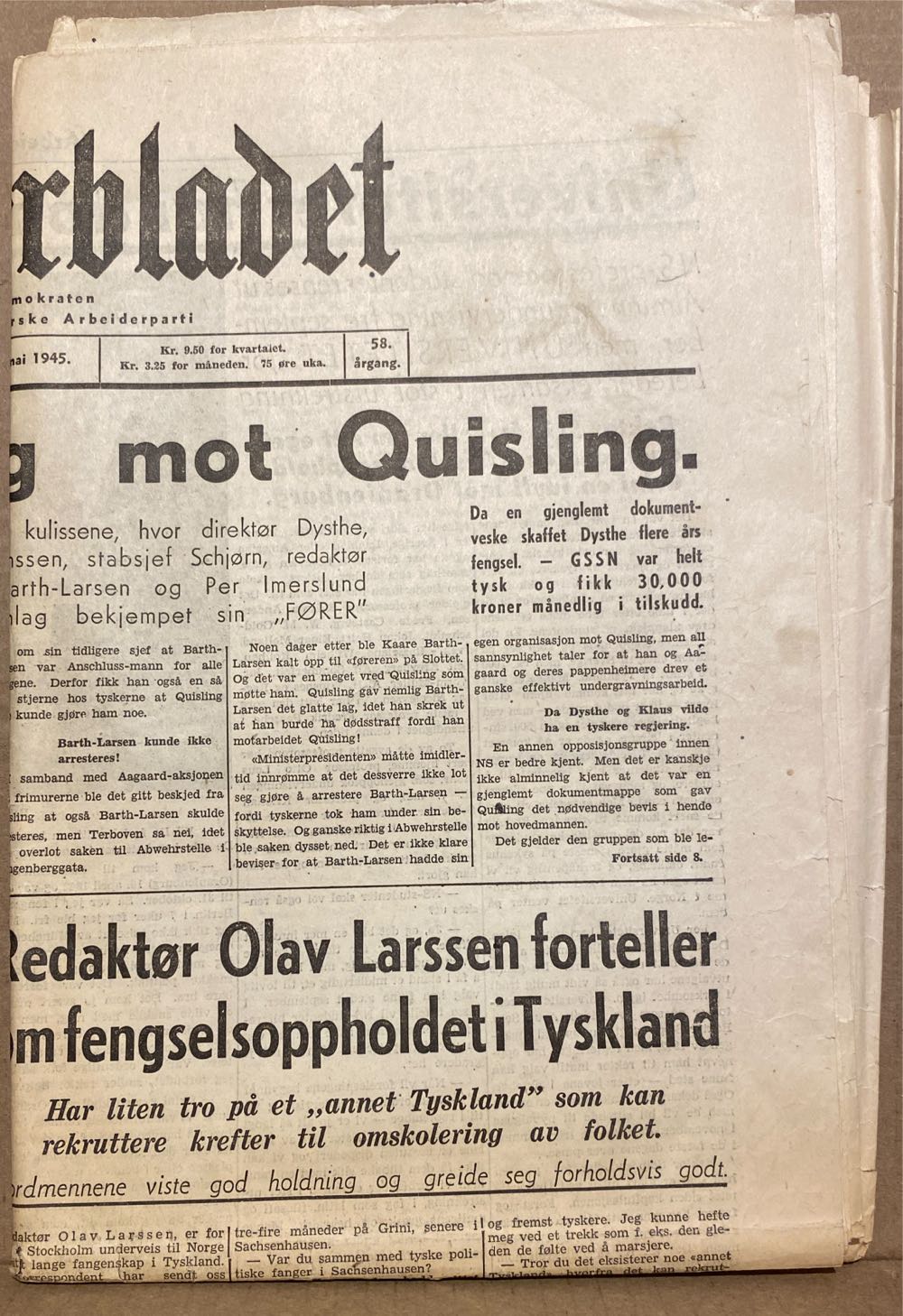 Arbeiderbladet (H)  (May) magazine collectible - Main Image 2