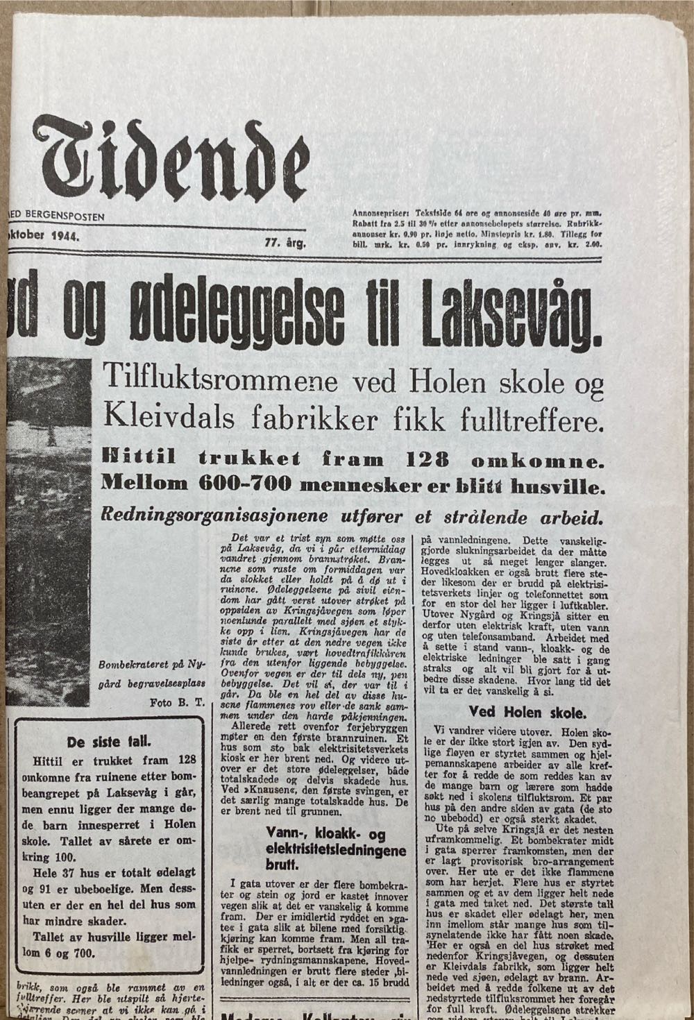 Bergens Tidende (H)  (October) magazine collectible - Main Image 2