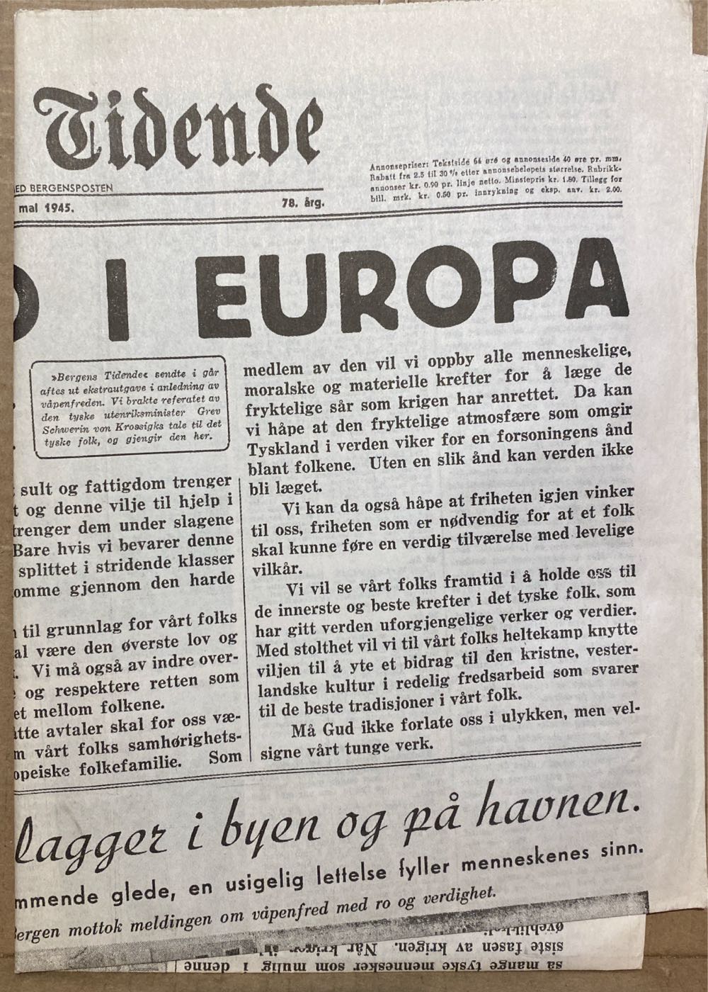 Bergens Tidende (H)  (May) magazine collectible - Main Image 2