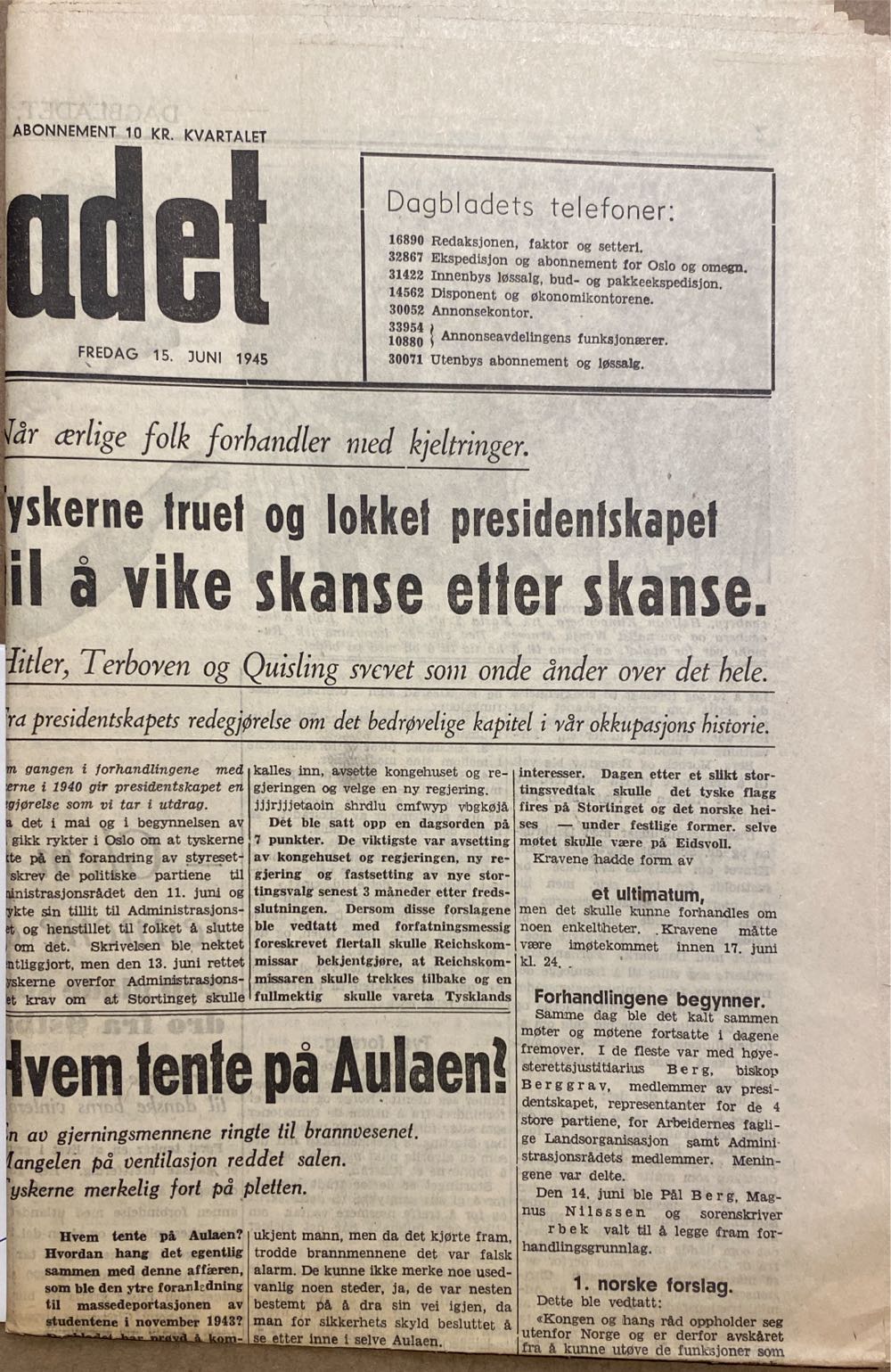 Dagbladet (H)  (June) magazine collectible - Main Image 2