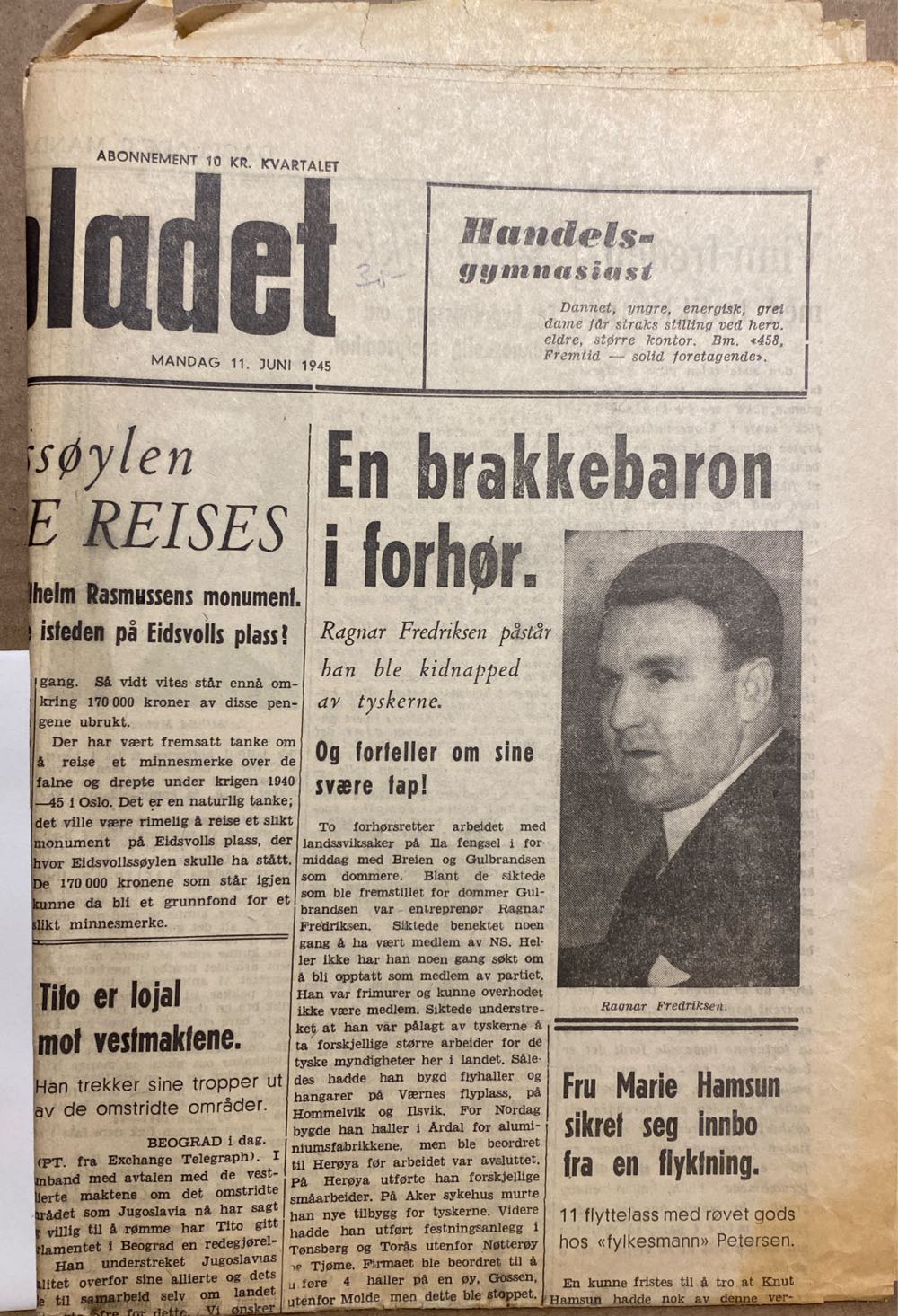 Dagbladet (H)  (June) magazine collectible - Main Image 2