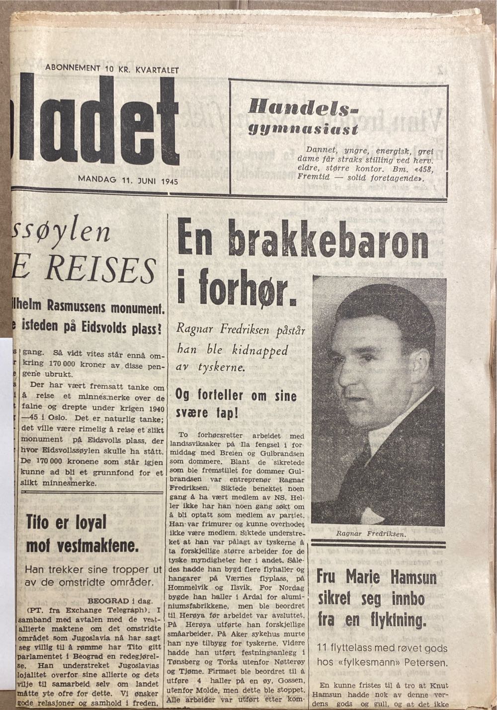 Dagbladet (H)  (June) magazine collectible - Main Image 2